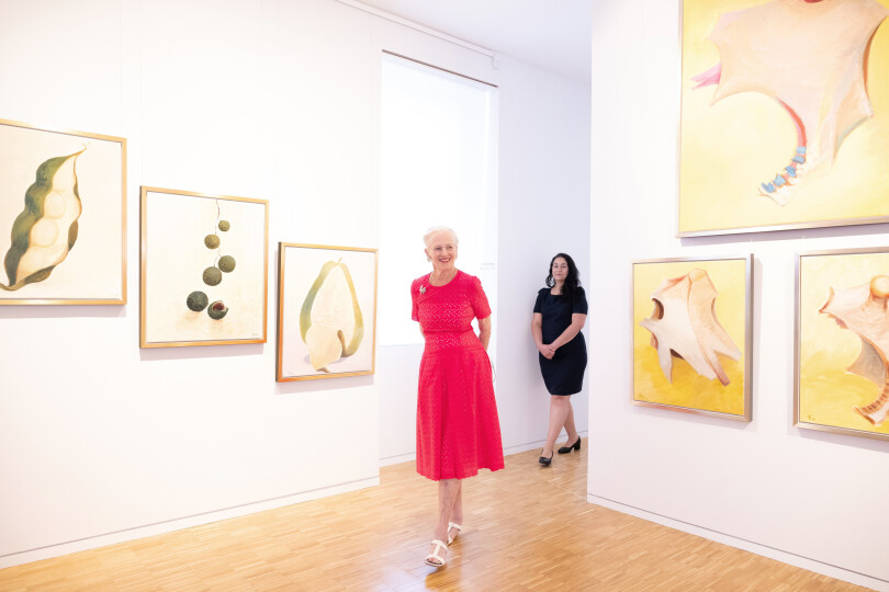 Margrethe II de Danemark au musée Henri-Martin, à Cahors, le 17 août 2022.